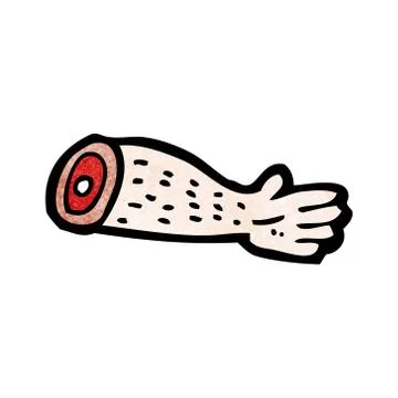 Cartoon severed arm Stock Illustration