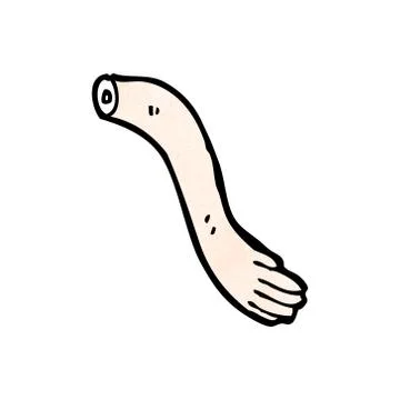 Cartoon severed arm Stock Illustration
