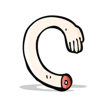 Cartoon severed arm Stock Illustration
