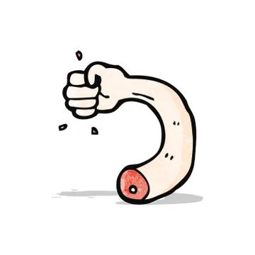 Cartoon severed arm Stock Illustration