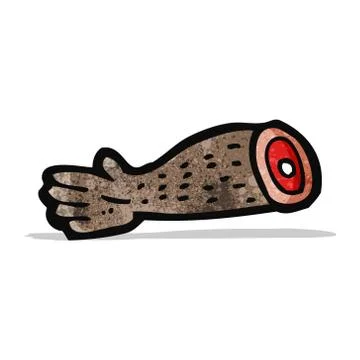Cartoon severed arm Stock Illustration