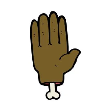 Cartoon severed hand Stock Illustration