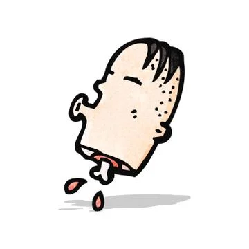 Cartoon severed head Stock Illustration