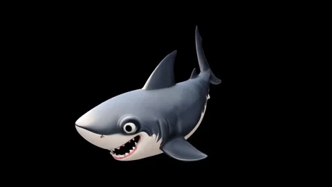 This is a cartoon shark Video stock 325039494