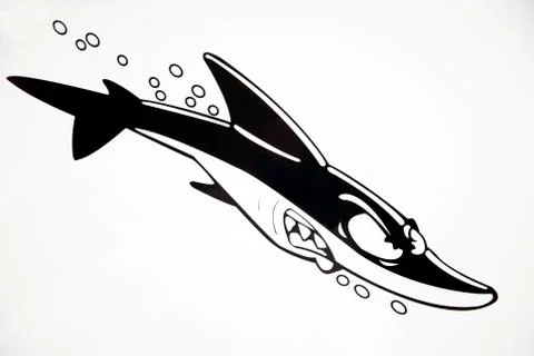 Cartoon shark Stock Illustration