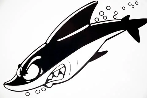 Cartoon shark Stock Illustration