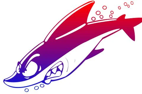 Cartoon shark Stock Illustration