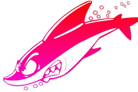 Cartoon shark Stock Illustration