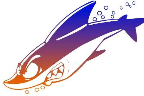 Cartoon shark Stock Illustration