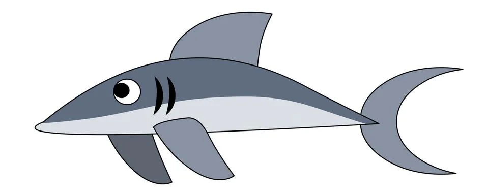Cartoon shark vector Illustrazione stock