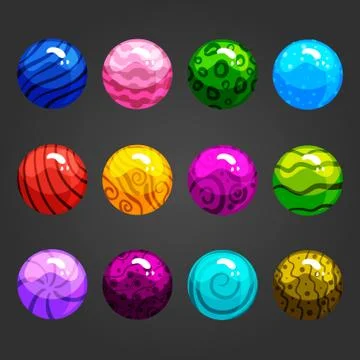 Cartoon shiny bubbles Stock Illustration