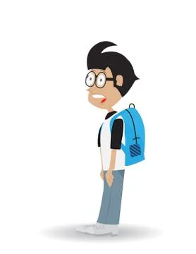 Cartoon  shocked expression Stock Illustration