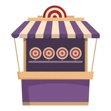Cartoon shooting range booth vector illustration Stock Illustration