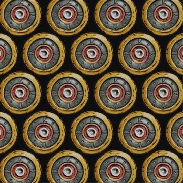 Cartoon shotgun shells back view Stock Illustration