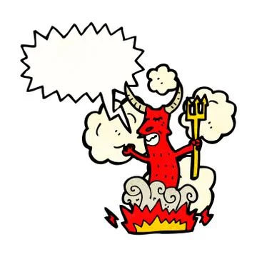 Cartoon shouting devil Stockillustratie