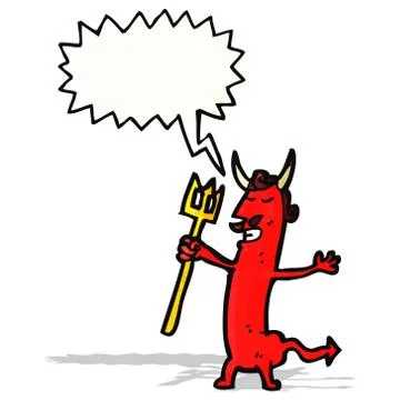 Cartoon shouting devil Stockillustratie