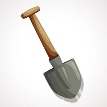 Cartoon shovel for mining Stock Illustration