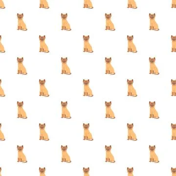 Cartoon siamese cats creating seamless cute pet pattern Stock Illustration