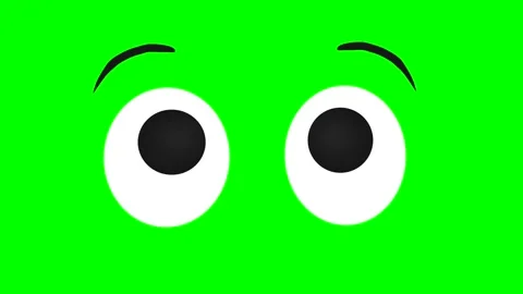 Cartoon simple blinking eyes with the emotion of surprise or raising eyebrows on Stock Footage 267950288