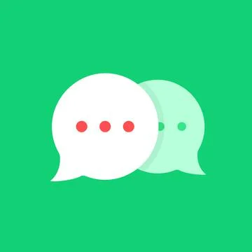 Cartoon simple online chat bubbles Stock Illustration
