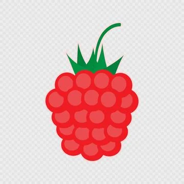 Cartoon single raspberry. Vector illustration. イラスト素材