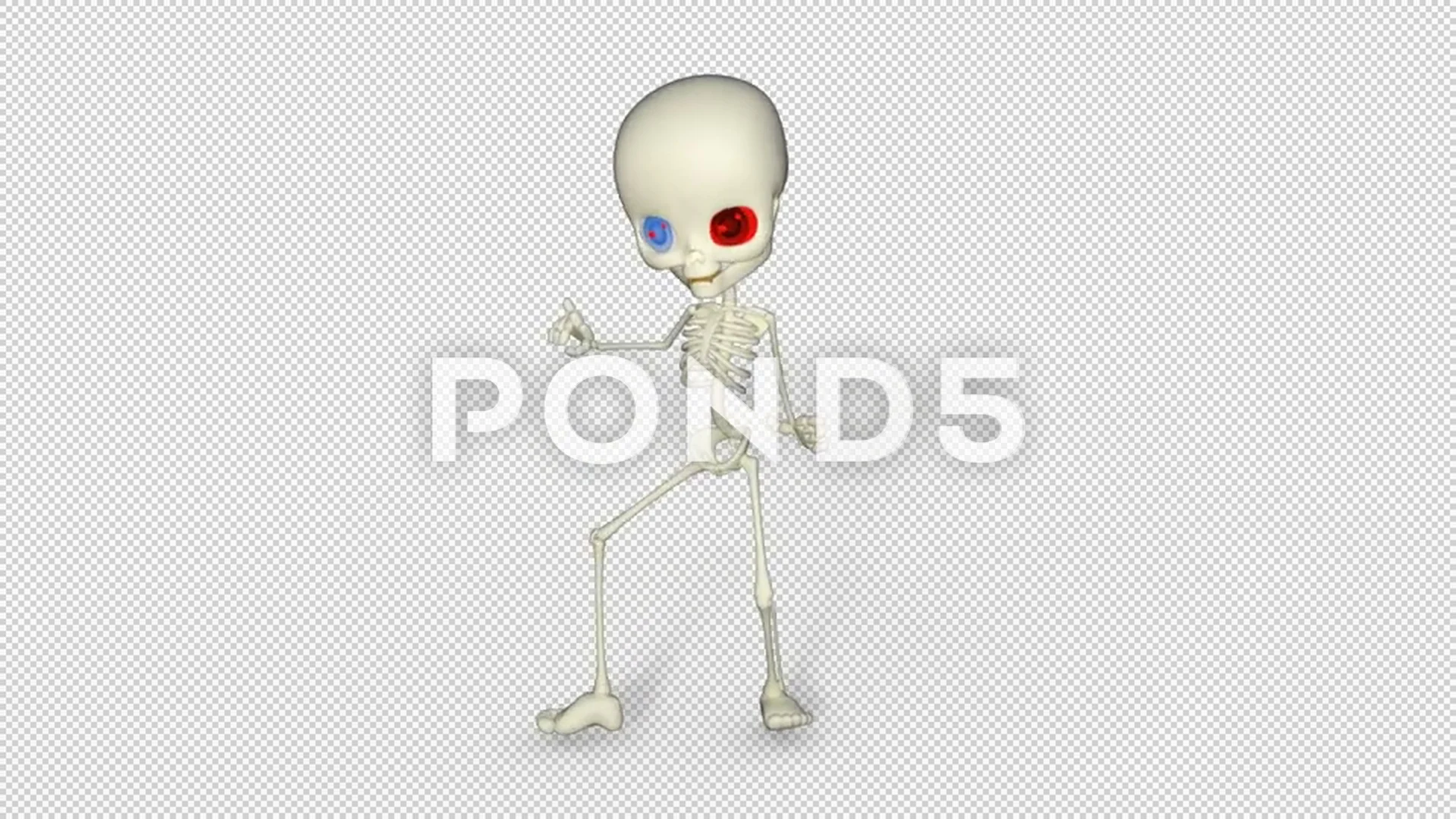 cartoon skeleton dancing , Transparent b... | Stock Video | Pond5