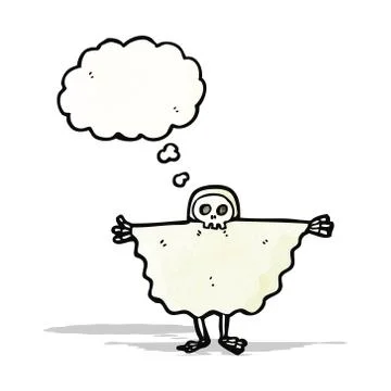 Cartoon skeleton ghost Stock Illustration