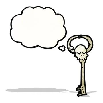 Cartoon skeleton key Stock Illustration