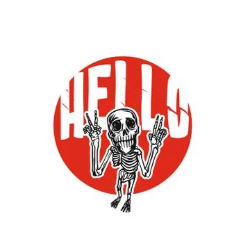 Cartoon skeleton vector illustration. Stock Illustration