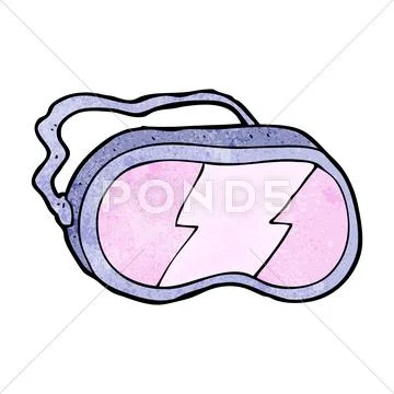 Cartoon ski goggles Stock Illustration