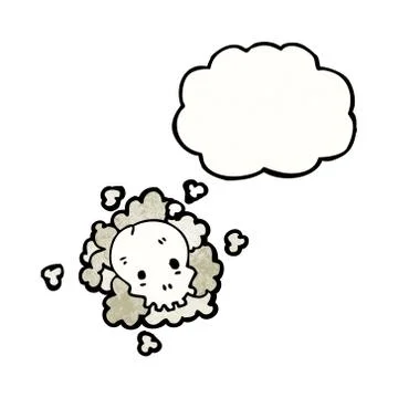 Cartoon skull cloud Illustrazione stock