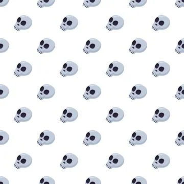 Cartoon skull pattern for halloween concept or spooky death theme Stock Illustration
