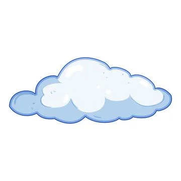 Cartoon sky cloud icon drawing white background イラスト素材