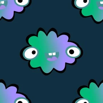 Cartoon sky seamless gradient clouds pattern for wrapping paper and fabrics 库存插图