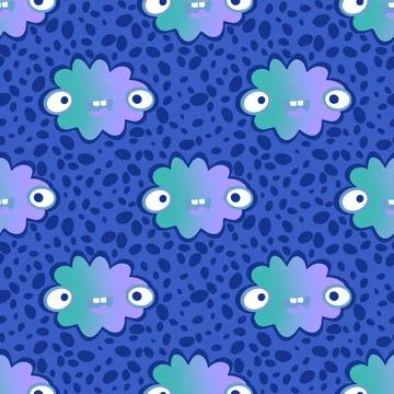 Cartoon sky seamless gradient clouds pattern for wrapping paper and fabrics Illustrazione stock