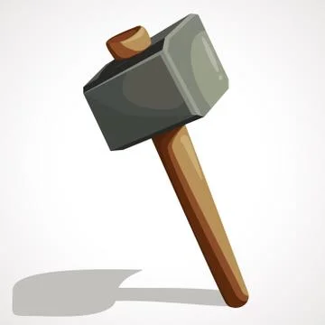 Cartoon sledge hammer Stock Illustration