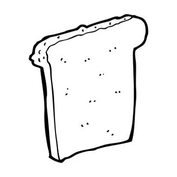 Cartoon slice of bread Stock Illustration