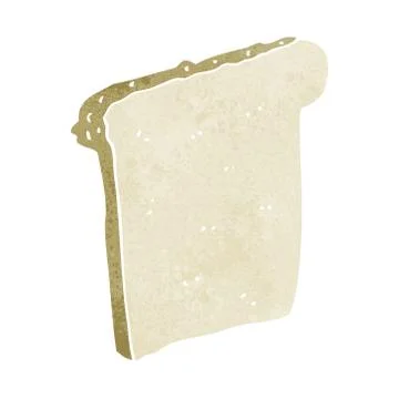 Cartoon slice of bread Stock Illustration