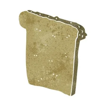 Cartoon slice of bread 스톡 일러스트