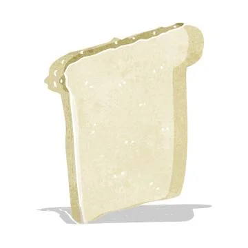 Cartoon slice of bread 스톡 일러스트