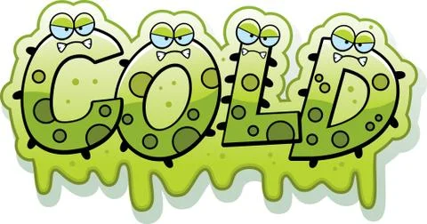 Cartoon Slimy Cold Text Stock Illustration