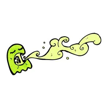Cartoon slimy ghost Stock Illustration