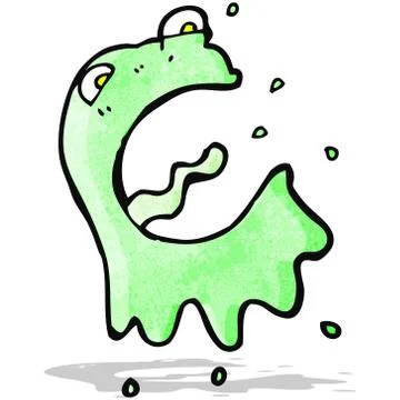 Cartoon slimy ghost Stock Illustration