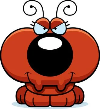 Cartoon sly ant Stock Illustration