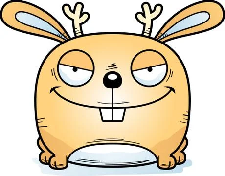 Cartoon Sly Jackalope Stock Illustration