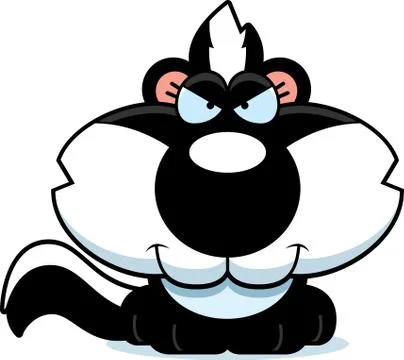 Cartoon sly skunk Stock Illustration