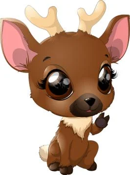 Cartoon small deer Stock Illustration