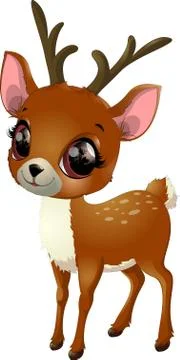 Cartoon small deer Stock Illustration