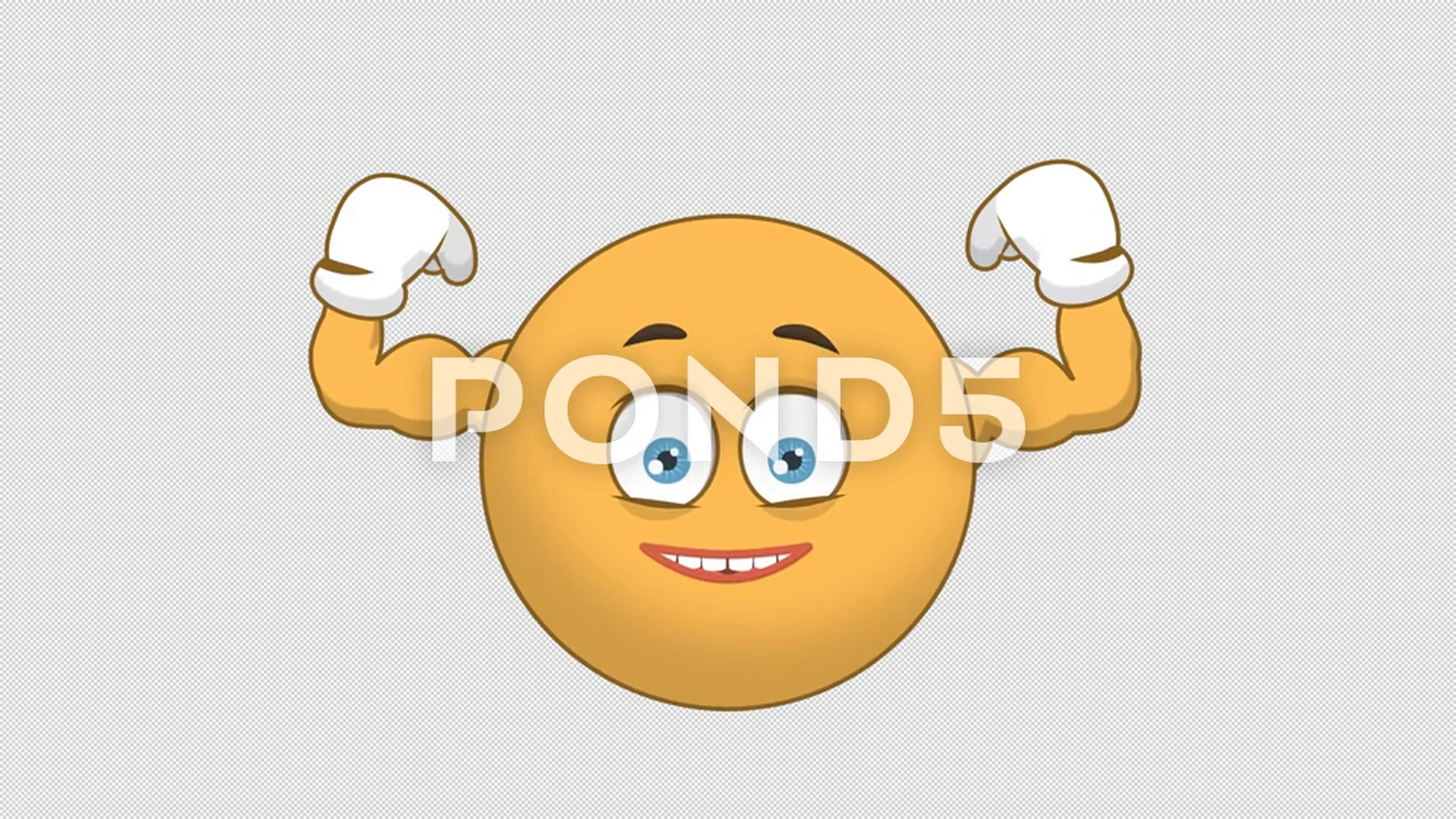 Cartoon smiley animated character face p... | Stock Video | Pond5