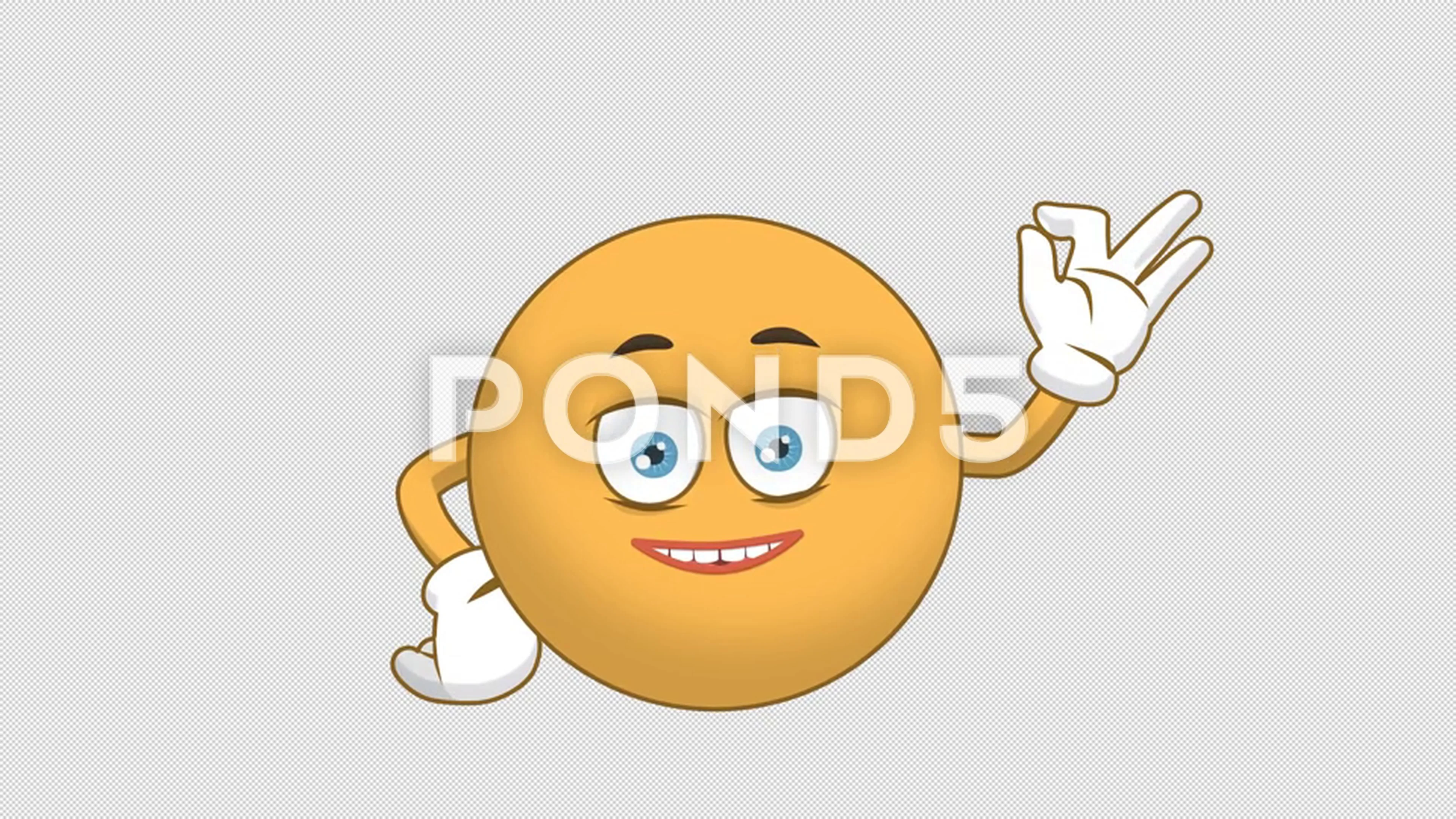 smiley face with thumbs up animation